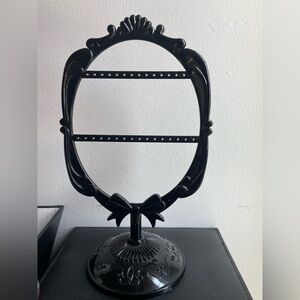 Black Jewelry Stand with Bow Design